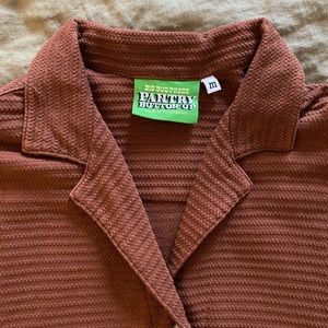 Big Bud Press Honeycomb Cotton Pantry Button Up Shirt Brown Unisex Medium